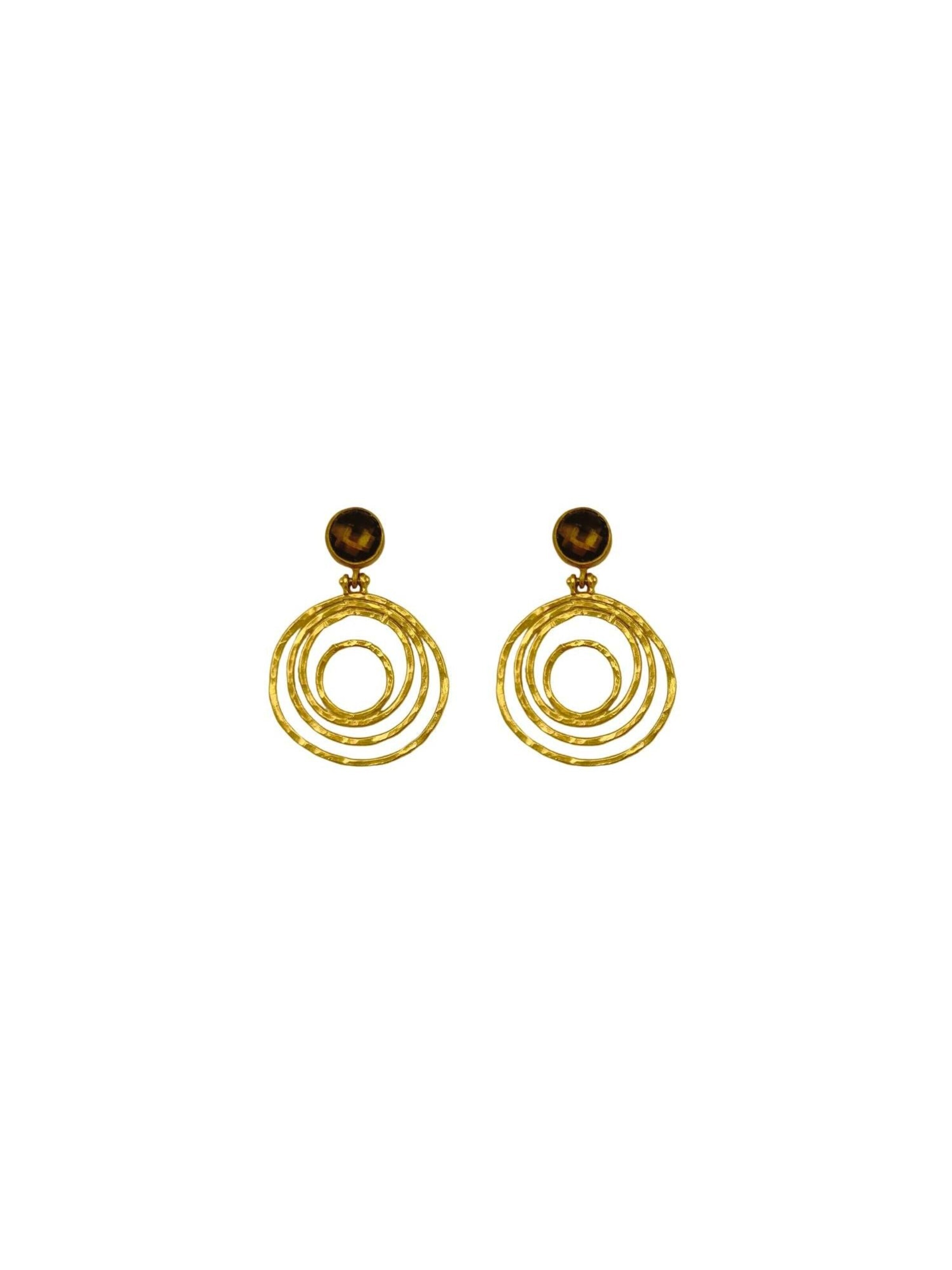 Les Reines Ohrringe 'Solstice'‌‌‌‌‌‌‌‌‌‌ in Gold: Vorderseite