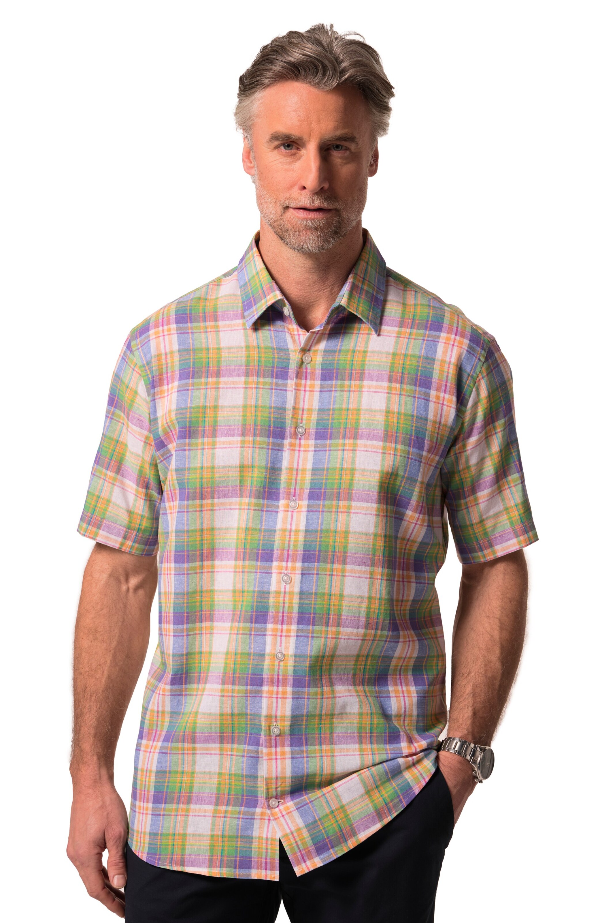 Boston Park Comfort fit Button Up Shirt in Mixed colours: front