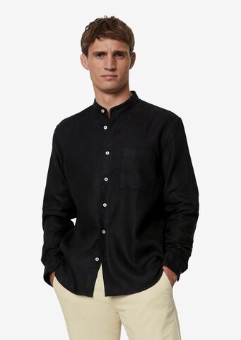 Marc O'Polo Regular fit Overhemd in Zwart: voorkant
