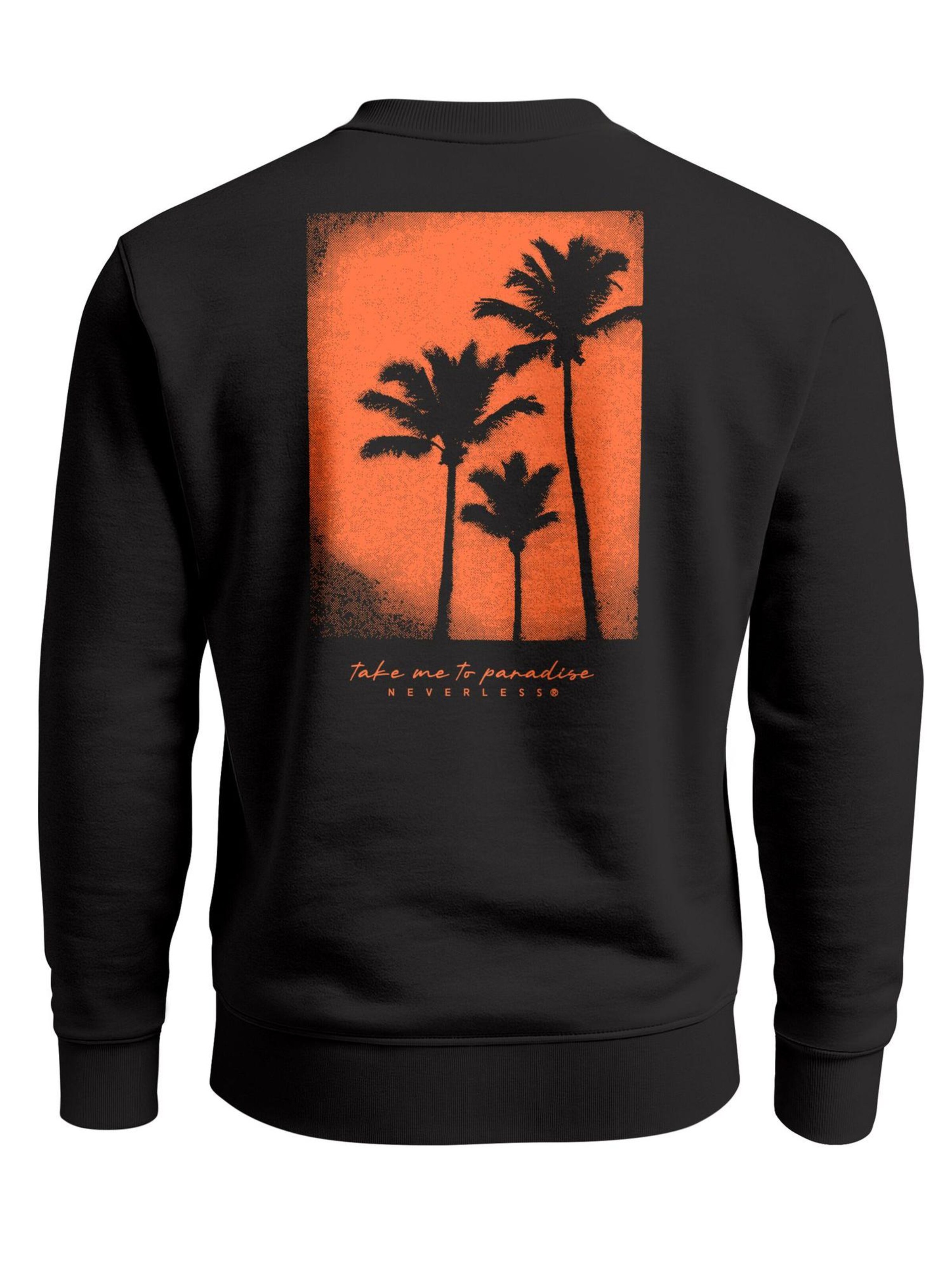 Neverless Sweatshirt 'Palms Beach' in Black