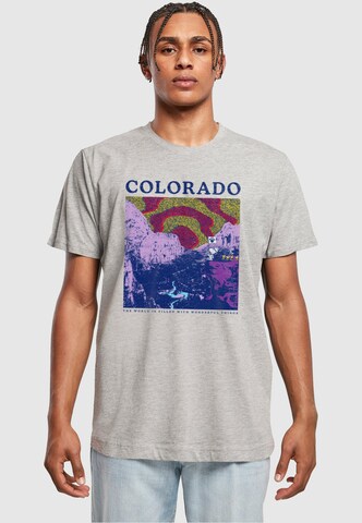 Merchcode Shirt 'Peanuts - Colorado' in Grijs: voorkant