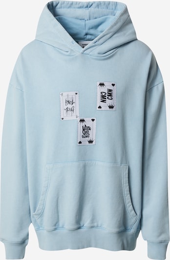 ABOUT YOU x Kingsley Coman Sweatshirt 'Luca' in Pastel blue / Black / Off white, Item view