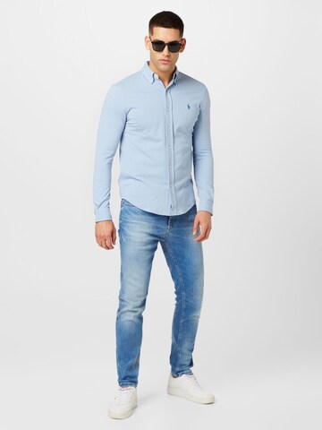 Coupe slim Chemise Polo Ralph Lauren en bleu