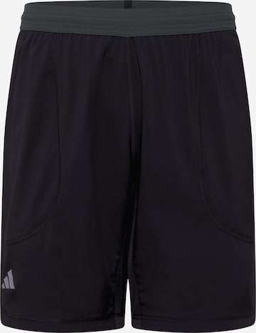 ADIDAS PERFORMANCE Regular Workout Pants 'Aeroready 9-Inch Pro' in Black: front