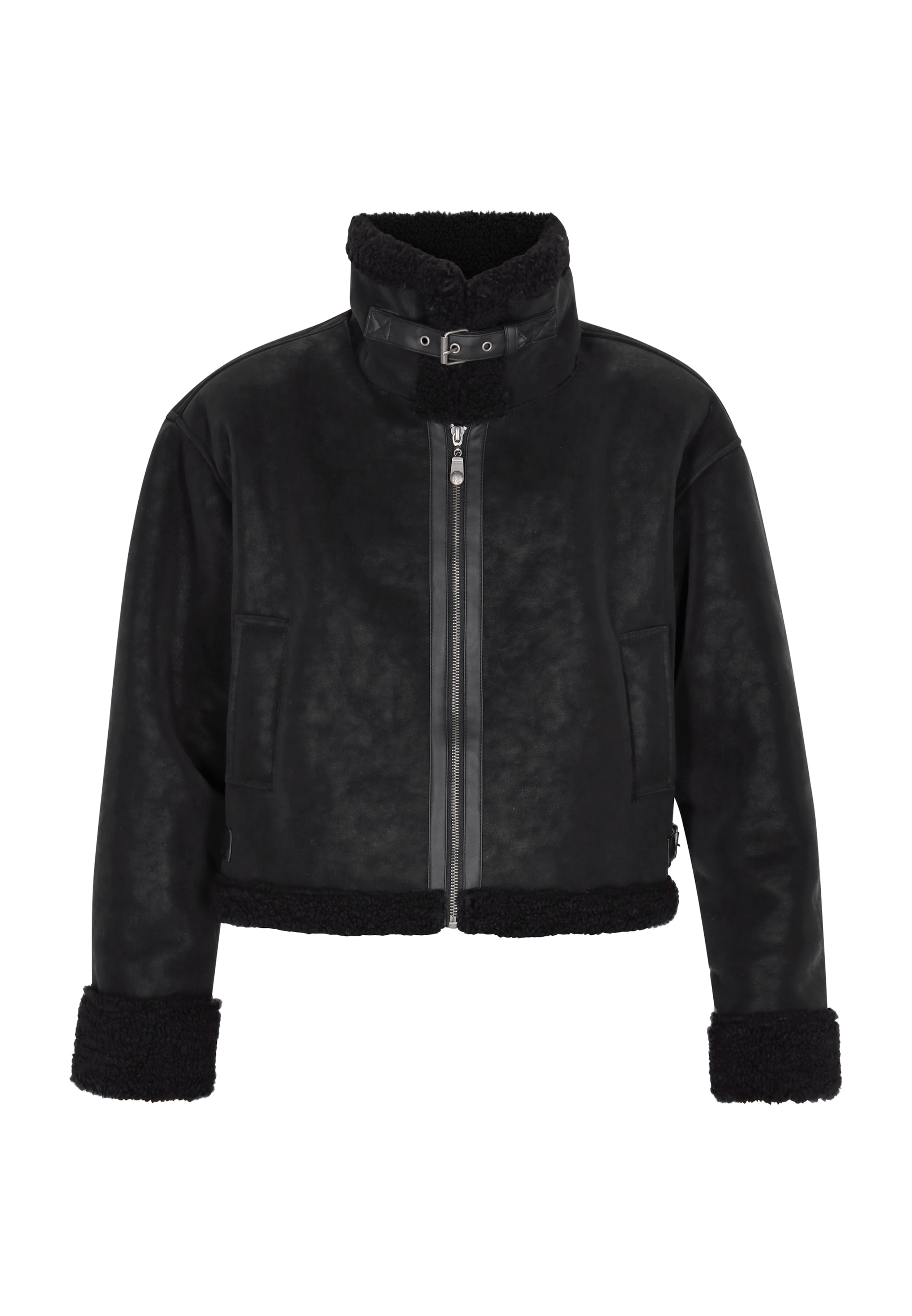 DreiMaster Vintage Зимняя куртка в Черный: спереди