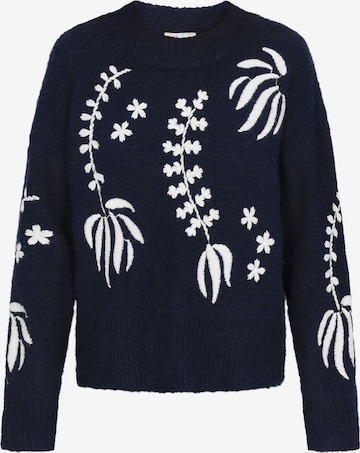 IZIAŠiroki pulover - plava boja: prednji dio