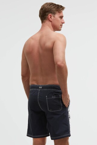 CAMP DAVID Lange Badeshorts mit Logo-Tapes in Blau