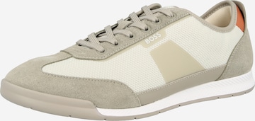 Baskets basses 'Nitan' BOSS en beige : devant