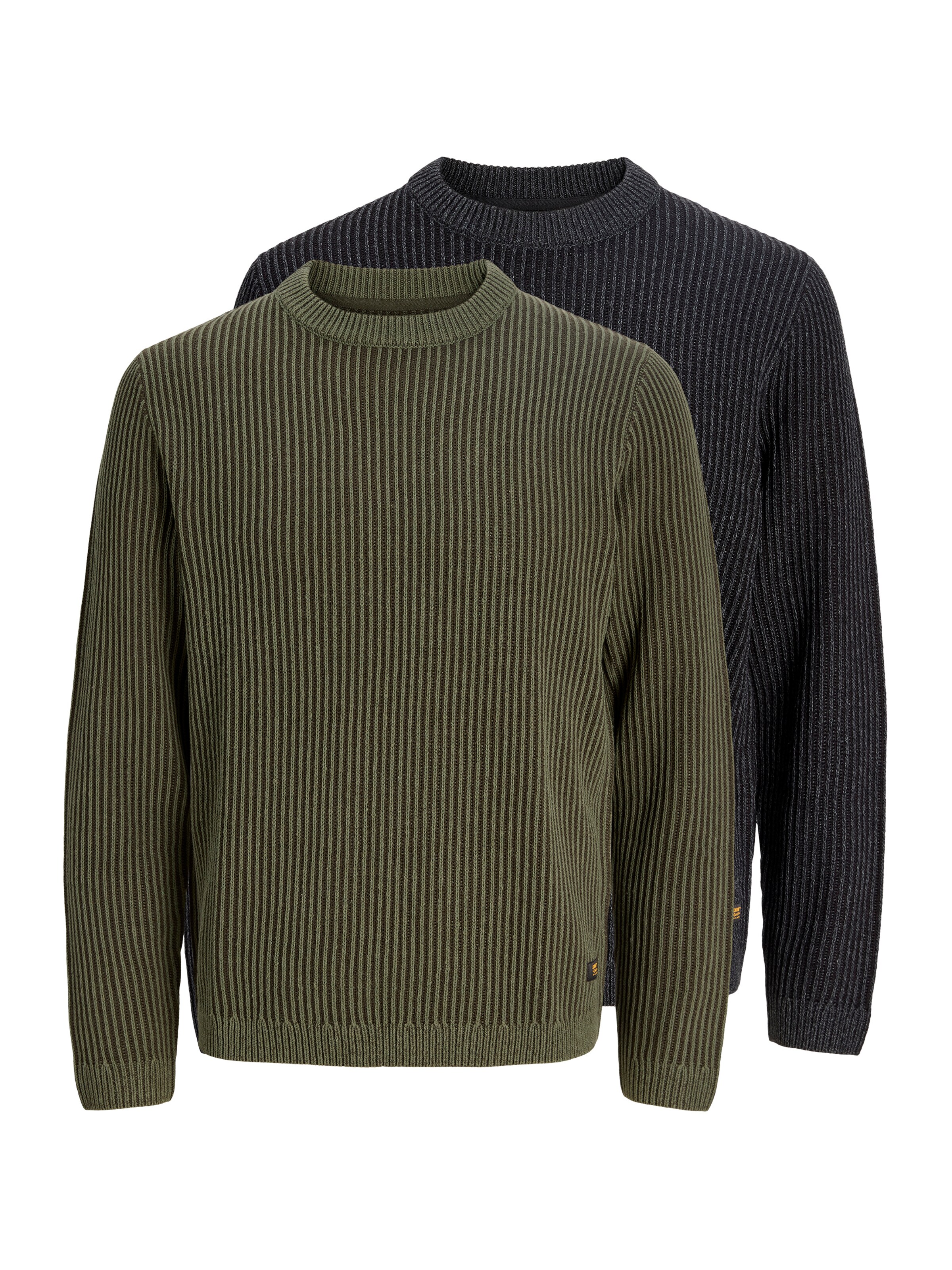 JACK & JONES Pullover 'JJEDOVER' in S in oliv / schwarz, Produktansicht