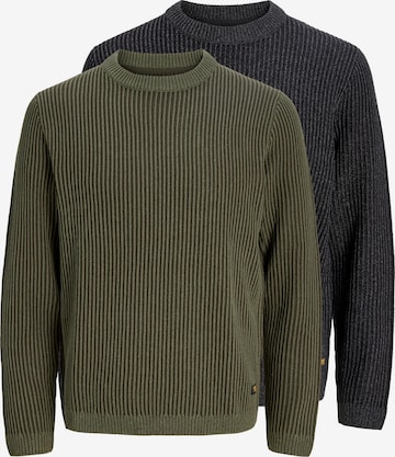 JACK & JONES Pullover 'JJEDOVER' in Grün: Vorderseite