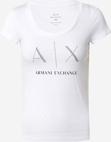 balts ARMANI EXCHANGE T-Krekls: no priekšpuses