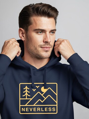 Neverless Sweatshirt 'Berge' in Blue