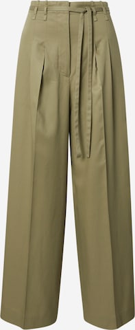 Pantaloni con pieghe di & Other Stories in verde: frontale