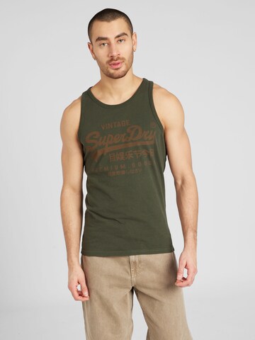 T-Shirt 'Heritage' Superdry en vert : devant