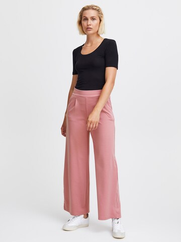 Wide Leg Pantalon chino 'Kate' ICHI en rose