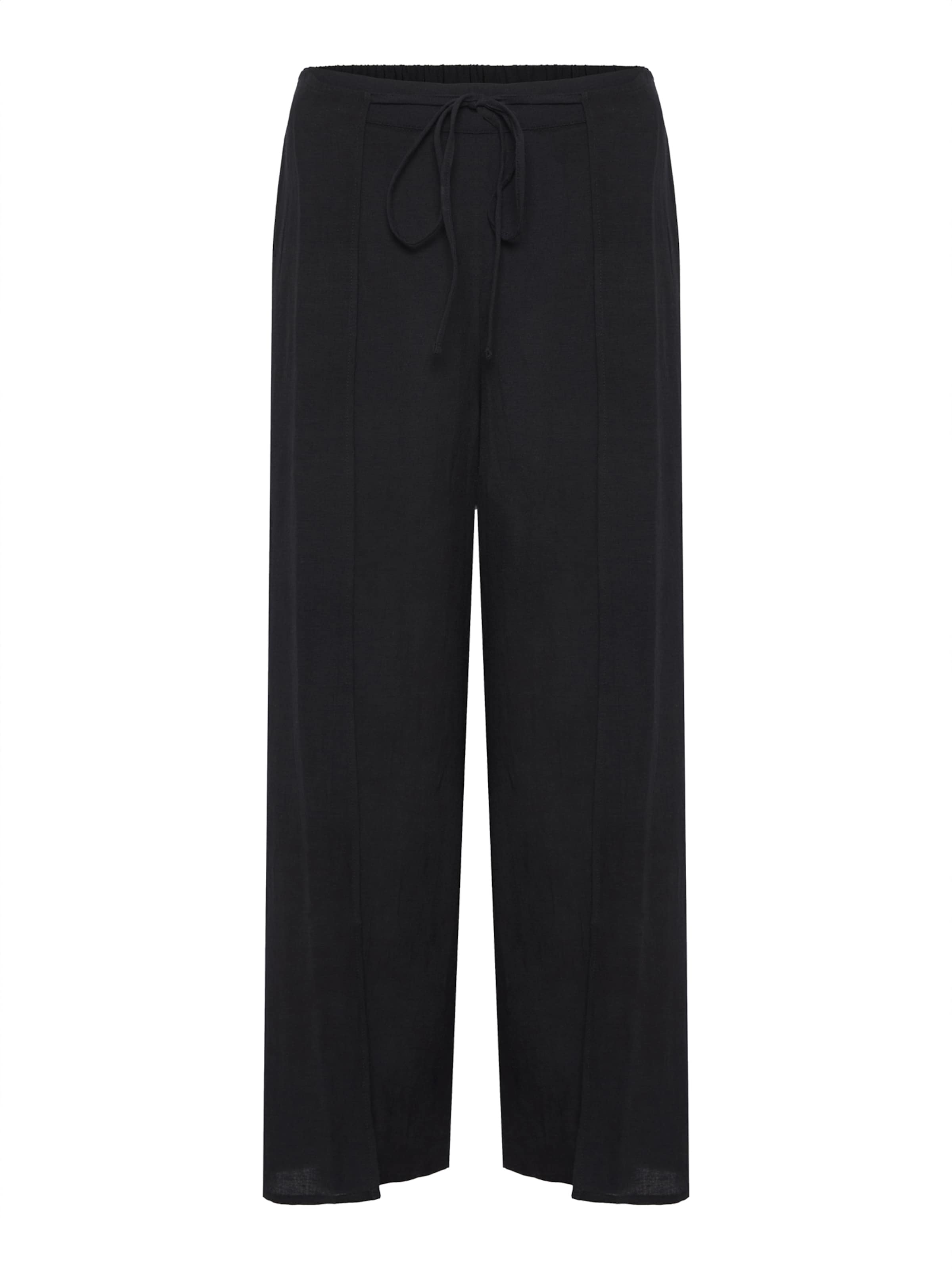 Funky Buddha Zvonové kalhoty Kalhoty – černá: přední strana