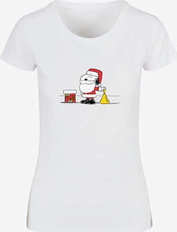 T-shirt 'Peanuts Snoopy Santa' Merchcode en blanc : devant