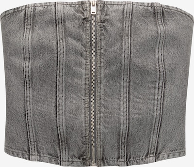 Pull&Bear Top in grey denim, Produktansicht