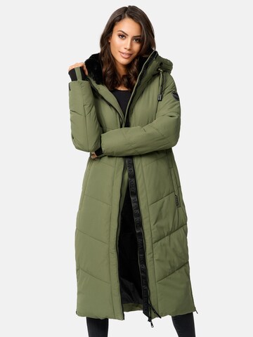 MARIKOO Winter coat 'Nadaree XVI' in Green: front