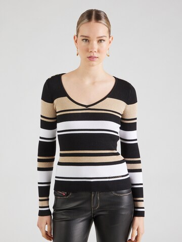 GUESS Sweter 'Evie' w kolorze czarny: przód