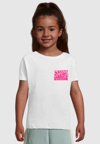 Merchcode T-Shirt 'Shine Bright' in Weiß: Vorderseite