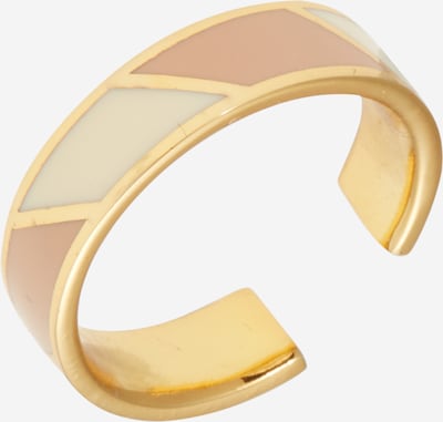 Design Letters Ring in beige / gold / pink, Produktansicht
