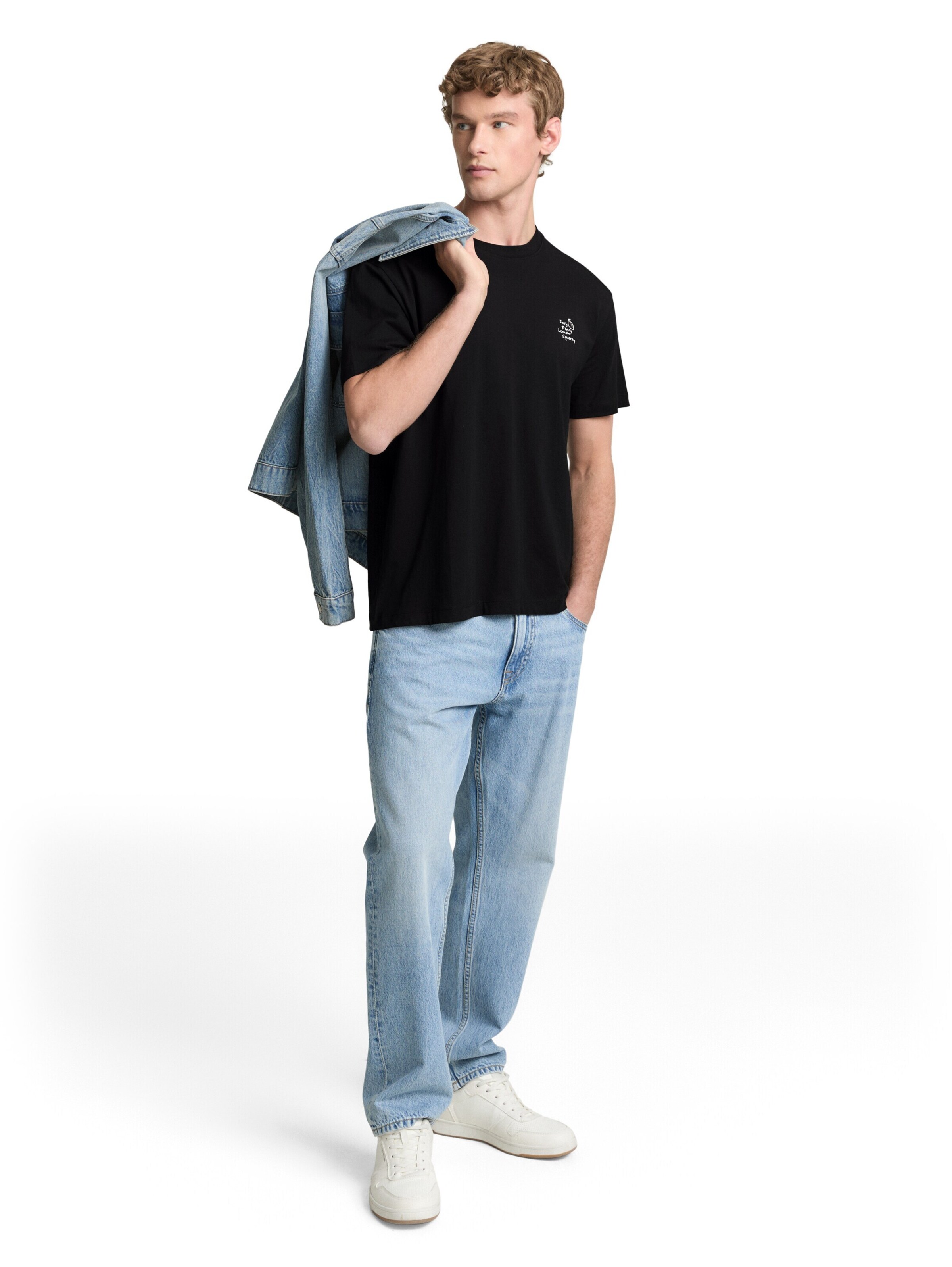 TOM TAILOR Shirt in Zwart