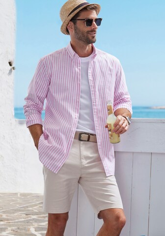 JOHN DEVIN Regular fit Button Up Shirt in Pink