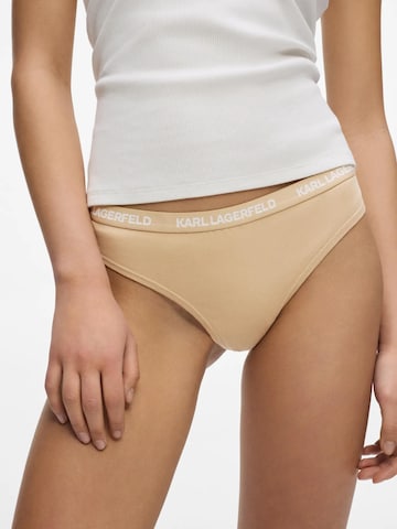 String di Karl Lagerfeld in beige: frontale