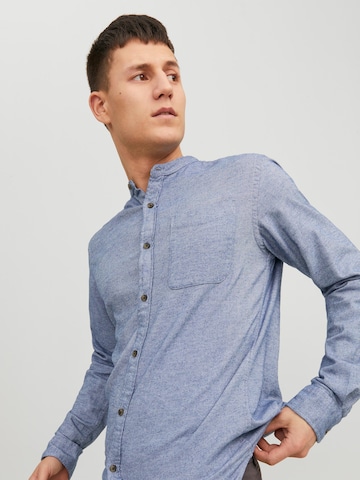 JACK & JONES Comfort fit Overhemd 'Band' in Blauw