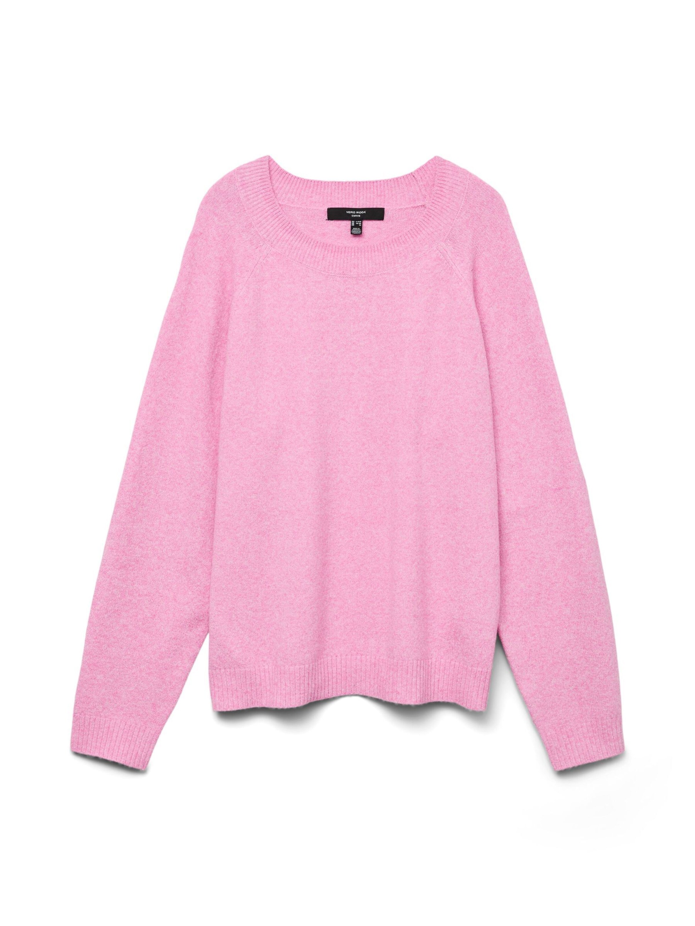 Vero Moda Curve Trui 'VMCDOFFY' in Roze: voorkant