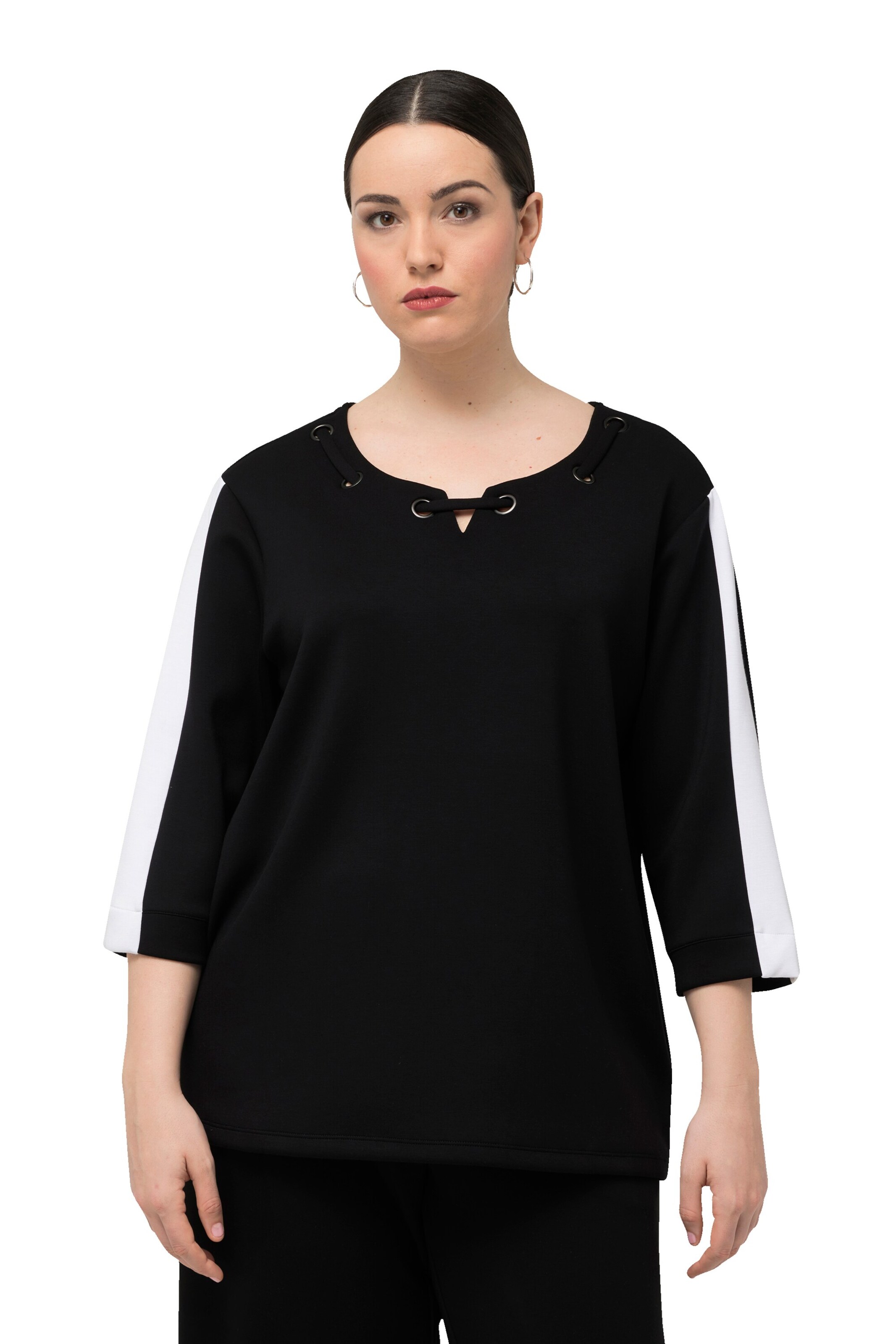 Ulla Popken Sweatshirt in Black: front