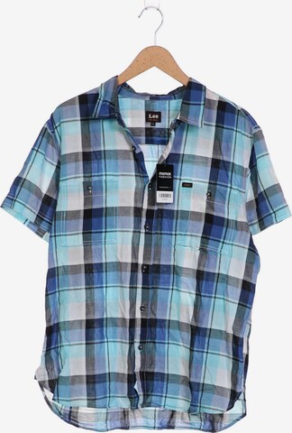 Lee Button Up Shirt in XXL in Blue: front