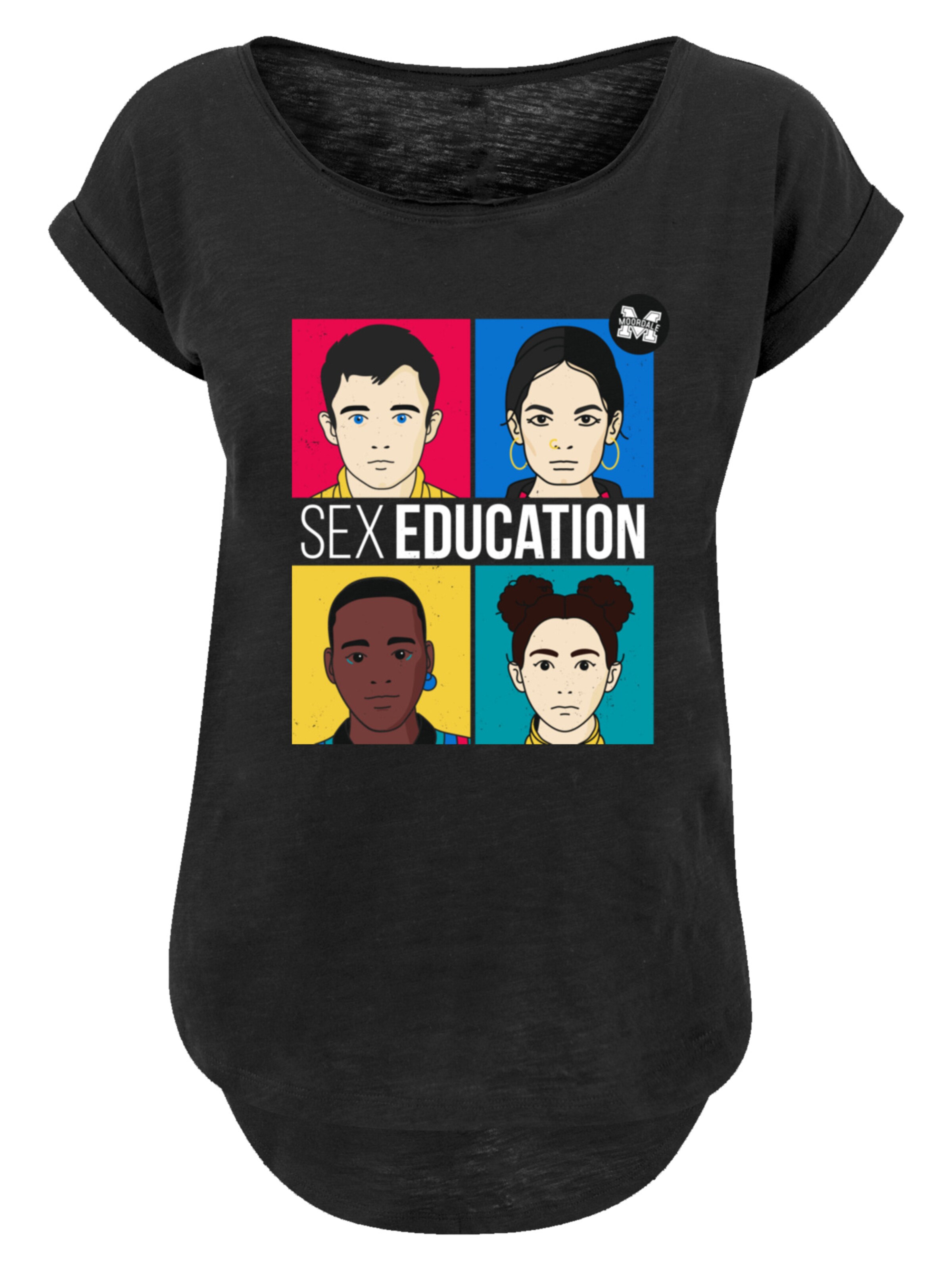 T-shirt 'Sex Education Netflix TV Series' F4NT4STIC en noir : devant