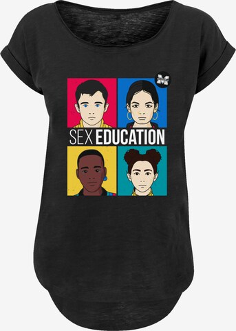F4NT4STIC Shirt 'Sex Education Netflix TV Series' in Black: front