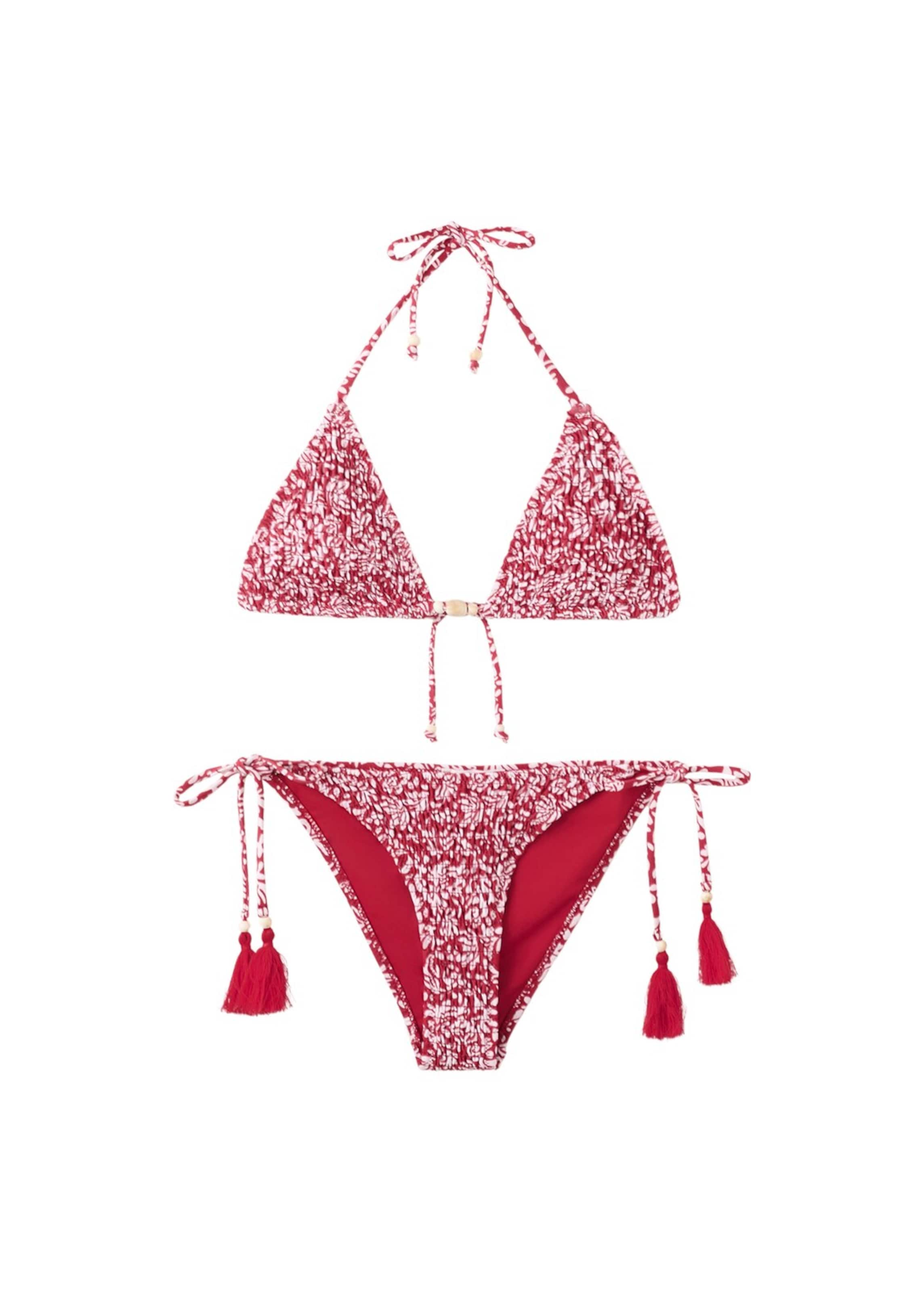 MANGO TEEN Triangle Bikini 'Maria 3' in Red: front