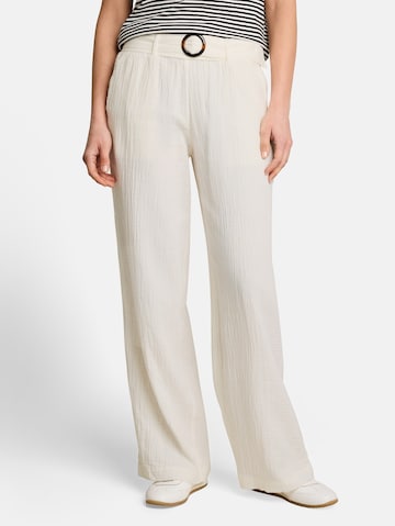 Wide Leg Pantalon TOM TAILOR en blanc : devant