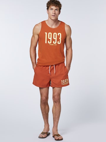 Oklahoma Jeans Tank Top ' mit 1993-Print ' in Braun