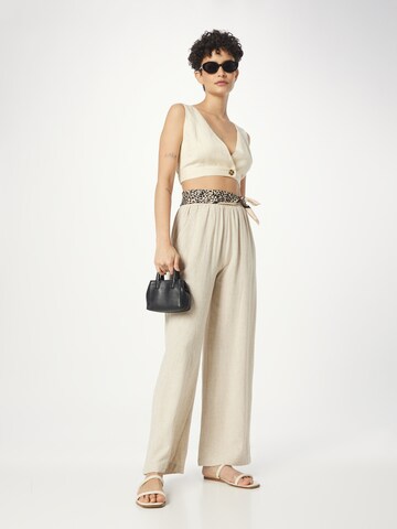 Rut & Circle Wide Leg Bukser 'JANINA' i beige