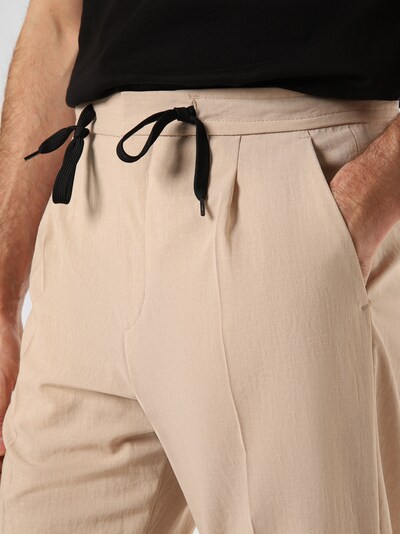 HUGO Trousers with creases 'Teagan242X_WG' in Beige / Black, Item view