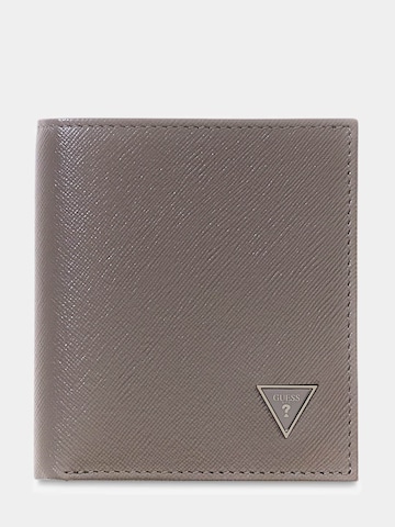 GUESS Portemonnaie 'Mito Saffiano' in Braun: Vorderseite