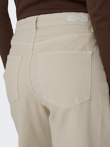 ONLY Wide Leg Farkut 'Juicy' värissä beige