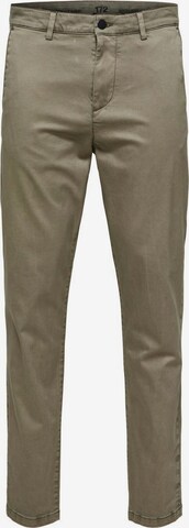 SELECTED HOMME Tapered Broek 'RONAN' in Groen: voorkant