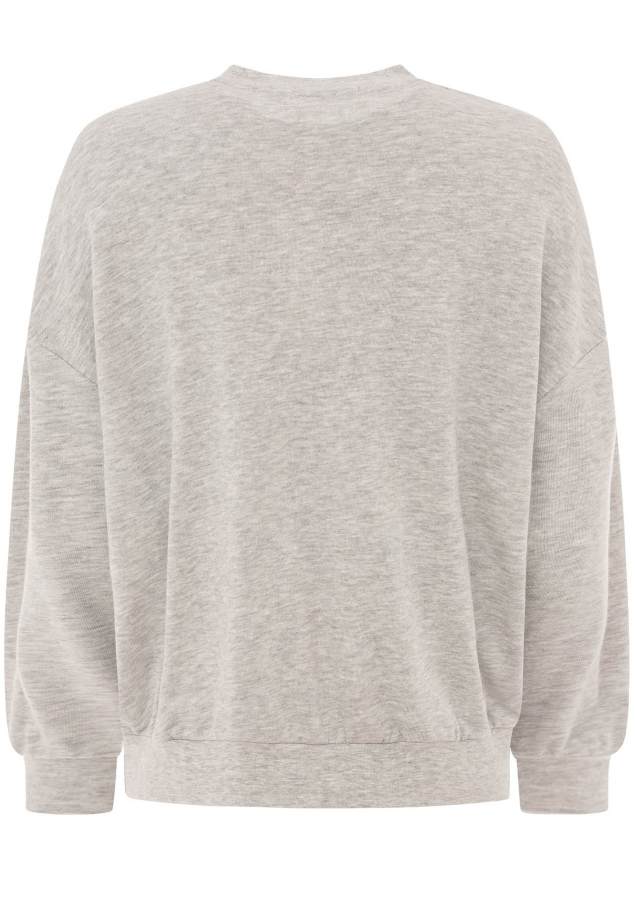 Zwillingsherz Sweatshirt 'FEEL GOOD CLUB' in Grijs