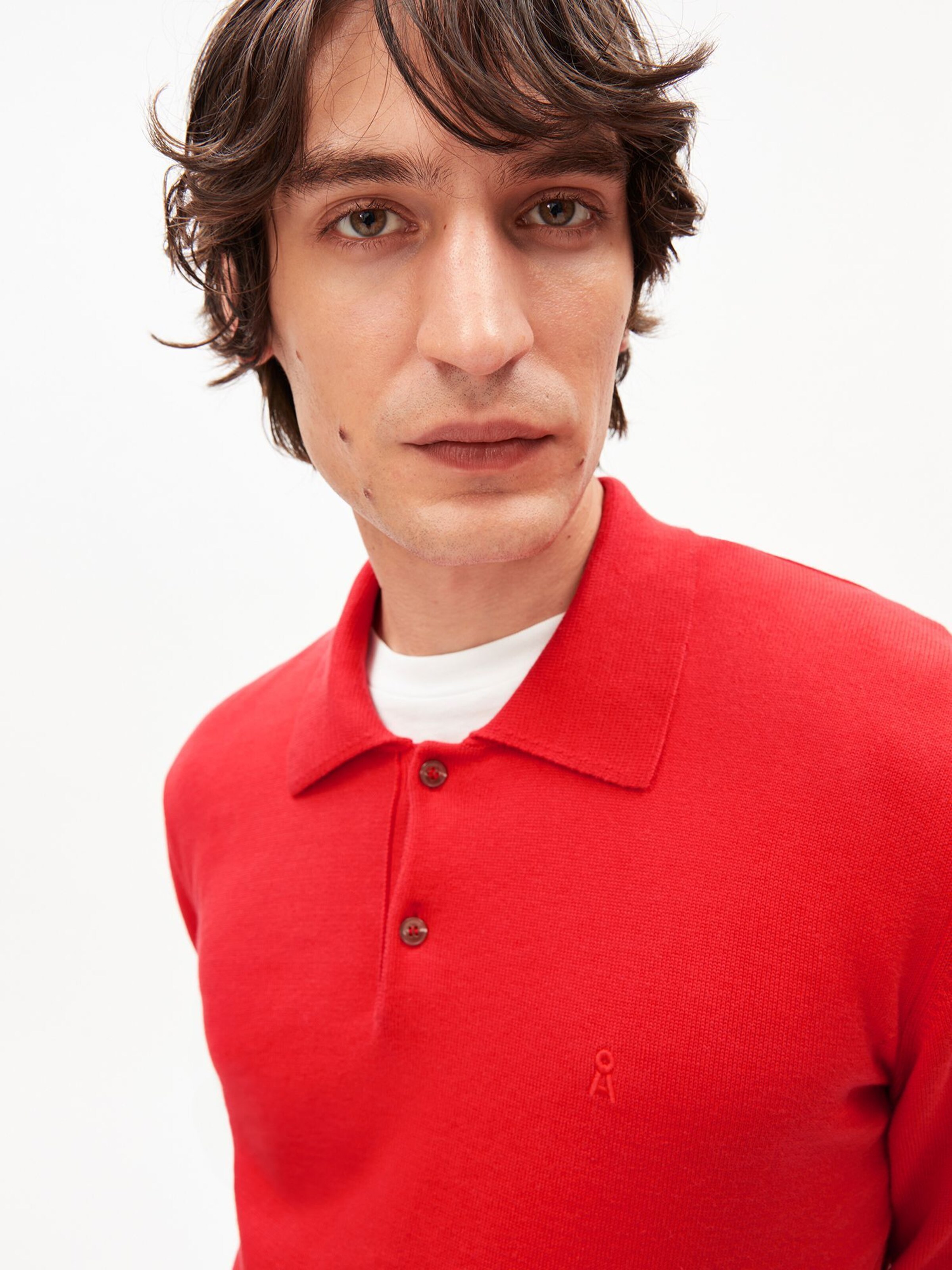 ARMEDANGELS Pullover POLO in Rot