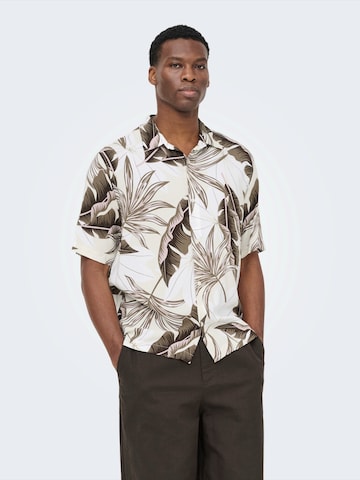 Only & Sons Regular fit Srajca 'ONSELI' | bela barva: sprednja stran