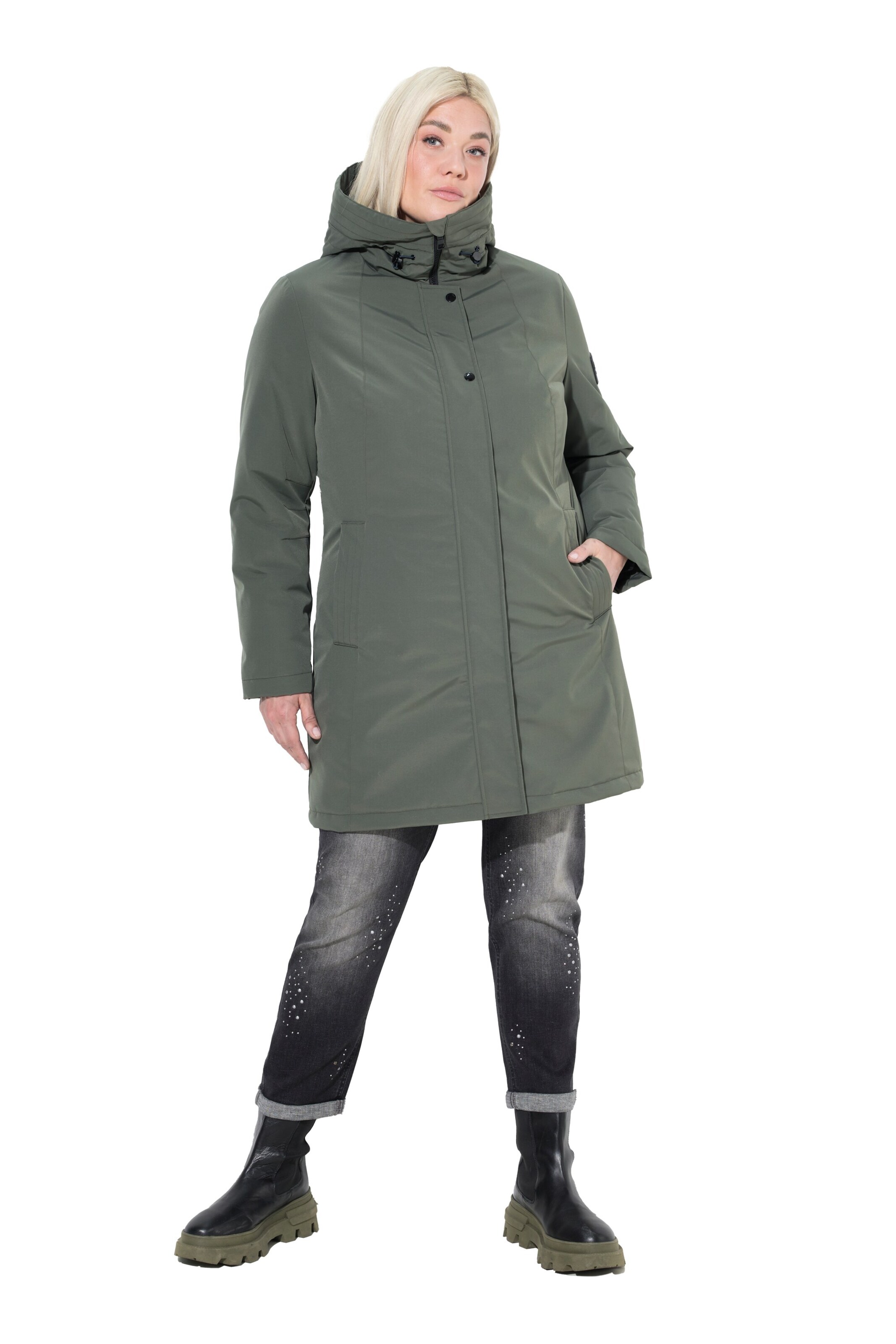 Ulla Popken Functionele mantel in Grijs