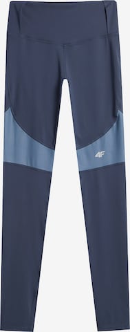 Skinny Pantaloni sportivi di 4F in blu: frontale