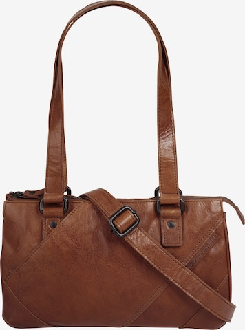 Spikes & Sparrow Handtas in Bruin: voorkant
