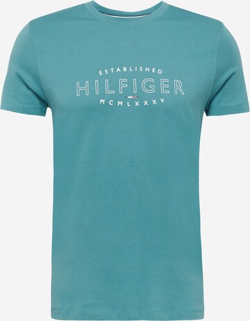 TOMMY HILFIGER T-shirt i grön: framsida